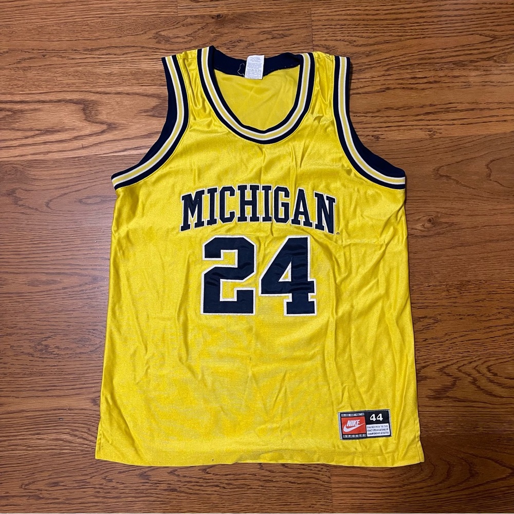 Vintage Nike Team Michigan Wolverines Fab 5 NCAA Jersey